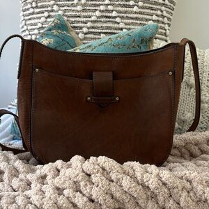 Frye Genuine Brown Leather Shoulder Bag